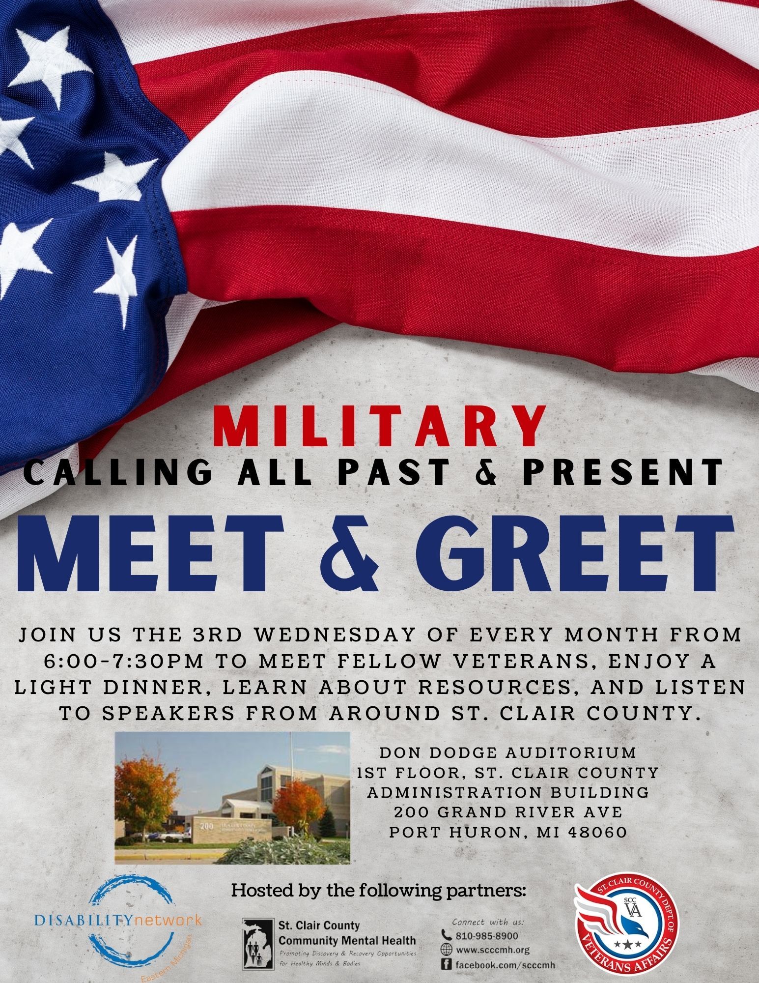 Blue Veterans Day Celebration Event Flyer (2)